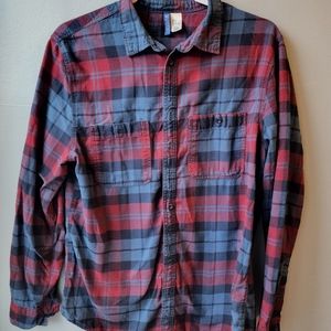 Divided Plaid Flannel Shirt Size Medium